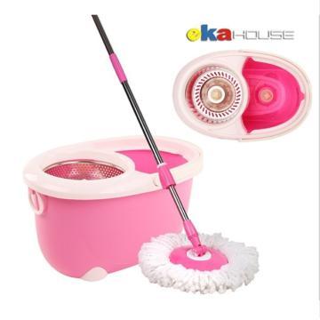 New Design Pink Mini Mop with S/S Basket, Dry/Wet Applicable Mop
