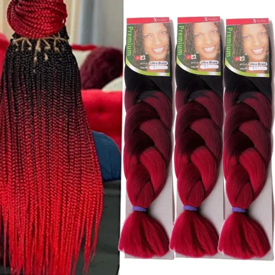 32inch Long Mixed Color Jumbo Braids Synthetic Braiding Hair Extensions 165g Gray Purple Pink Brown Crochet Jumbo braid Hair