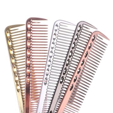 Men Women Babies Aluminum Metal anti-static Cutting Comb Hair Hairdressing & Barbers Salon Combs