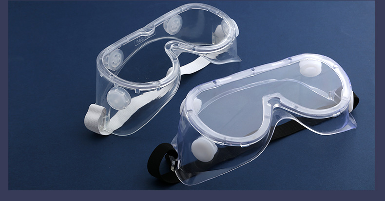 Fully transparent safety goggles