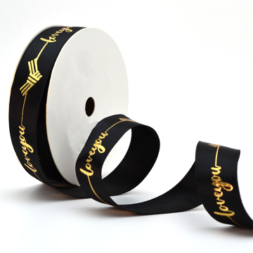 Customized 1inch 25mm Printed Polyester Satin Ribbons for Gift Packaging