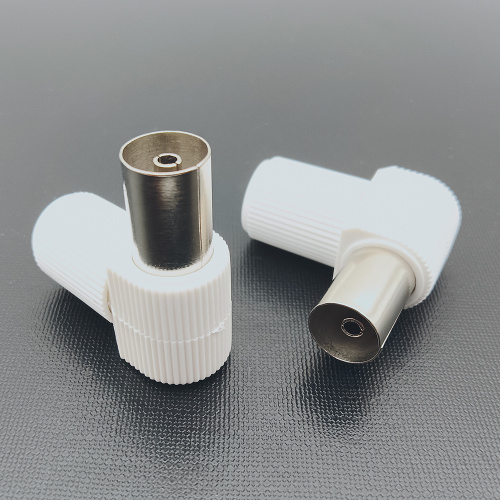 Plastic Right Angle TV PAL Female Coaxial Connector