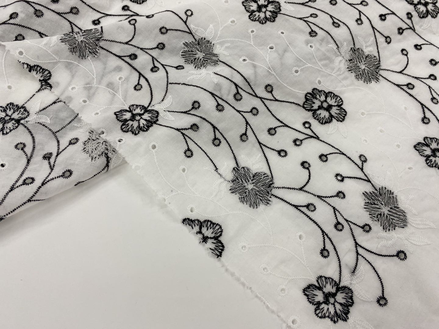 Cotton Eyelet Embroidery Fabric