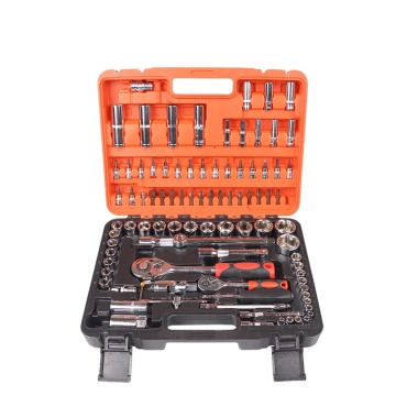 61-82-94 Piece Auto Repair Extension Ratchet Wrench Kit - Socket and Tool Set for Car Maintenance