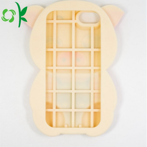 Coque de téléphone en silicone en forme de cochon avec dessin animé