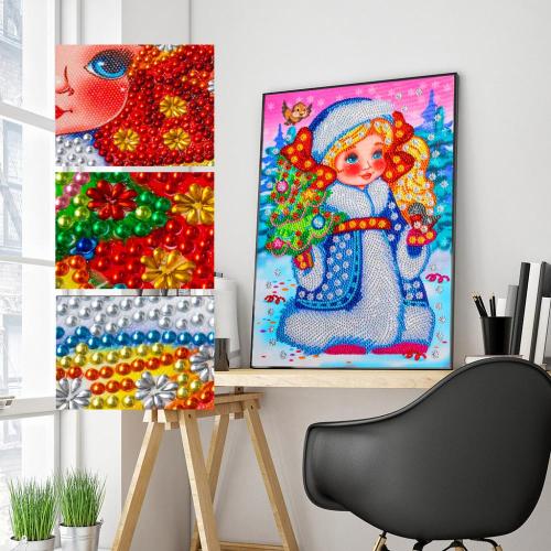 Fille de Noël peinture de diamant 5D 30 * 40