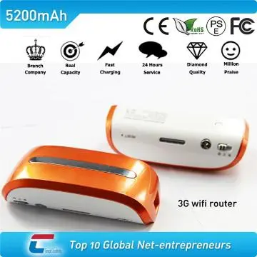 wifi router power bank 5200mah power bank