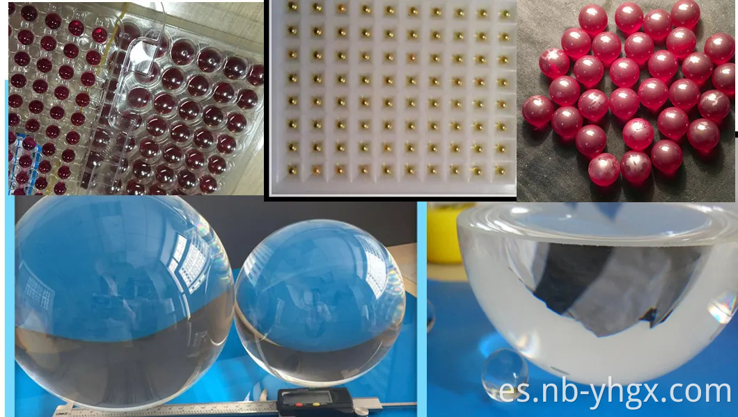 Lente óptica de media bola 25 mm Bk7 K9 Cuarzo de sílice fundido UV