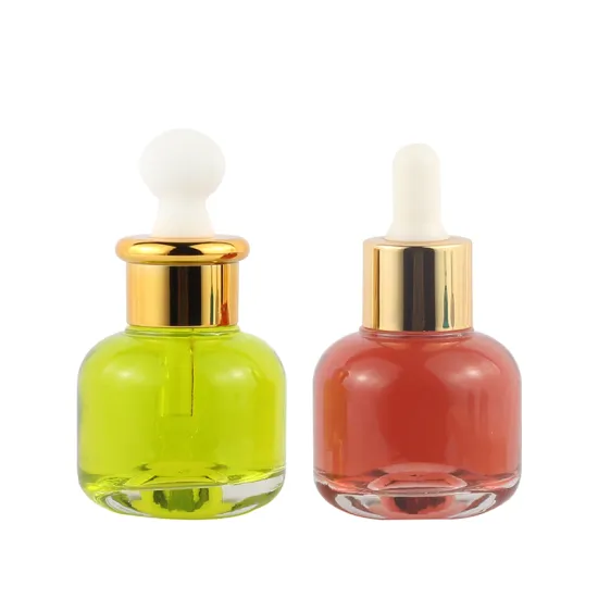 Popular Round Cosmetic Glass Packaging Bottle For Makeup