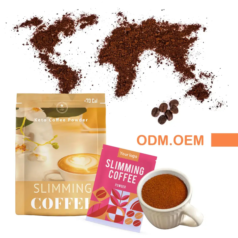 OEM/ODM Vegan Sugar Free Boost Energy Weight Loss Appetite Suppression Slimming Keto Coffee Powder