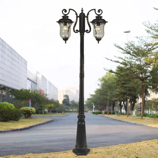 Waterproof Retro Double Head Garden Lamp for Outdoor Column and Courtyard Lighting