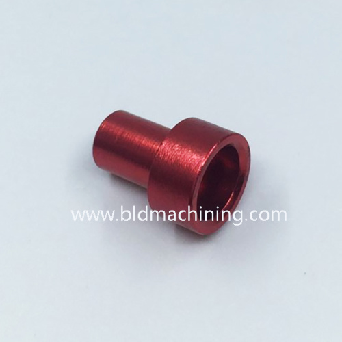 တိကျစွာအနီရောင် Anodized Aluminum စက်ဘီးအစိတ်အပိုင်းများကိုပြောင်းလဲခဲ့သည်