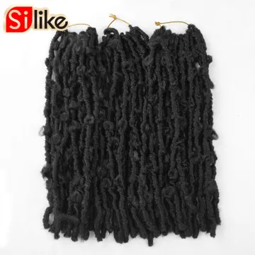 Pre looped Butterfly Faux Locs  16inch Butterfly locs  Distressed Butterfly Locs Crochet Hair Synthetic braiding Hair Extension