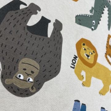 Pano misto de poliéster de impressão de desenho animado