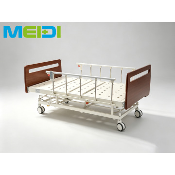 Wide Size Elderly Care Electric Hospital Bed, 3-Function Electric Adjustment, Solid Wood Headboard & Footboard, Nursing Home Reh