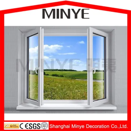 Chinese UPVC windows with hinge/UPVC profile UPVC window