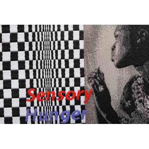 Étiquette tissée numérique moderne