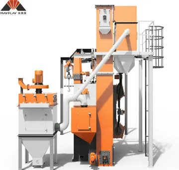 Mayflay Overhead Rail Spinner Hanger Shot Blasting Machine