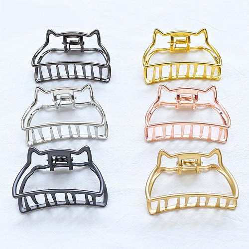 Vintage Metal Hair Claws Crab Cat Ears Hair Clips Hairpins Barrettes Women Fashion Hair Accessories Styling Tools Cute Headwear