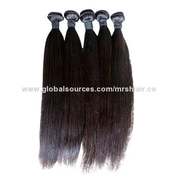 16-inch Yaki Straight Virgin Brazilian Hair Weave Human Hair Extensions