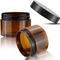 professional manufacturers cosmetic packaging 1oz 2oz 4oz 5oz 7oz 10oz amber pet plastic jar with lids cap