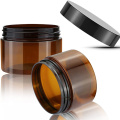 Professionele fabrikanten Cosmetische verpakking 1oz 2oz 4oz 5oz 7oz 10oz Amber Pet Plastic pot met deksels Cap