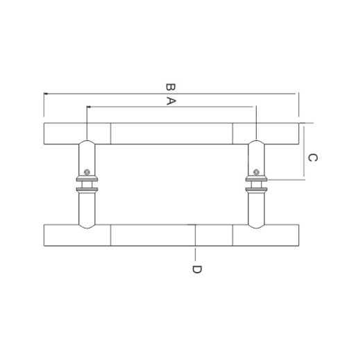 Минималистские ручки для стекла для ванной