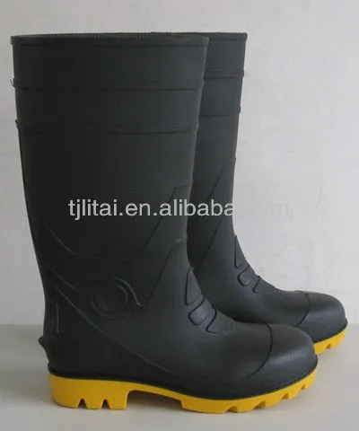 PVC industry boots, PVC mining safety boots with steel toe