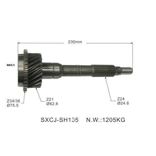 Main Drive Input Shaft for Nissan Caravan Hardbody Truck TD27 QD32 32200-55S53 36T-21T-24T
