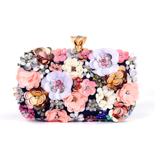 Haute Couture Floral Clutch Bag Saco de jantar Mulheres