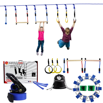Backyard Kids Tree Ninja Hanging Obstacle Course Slackline