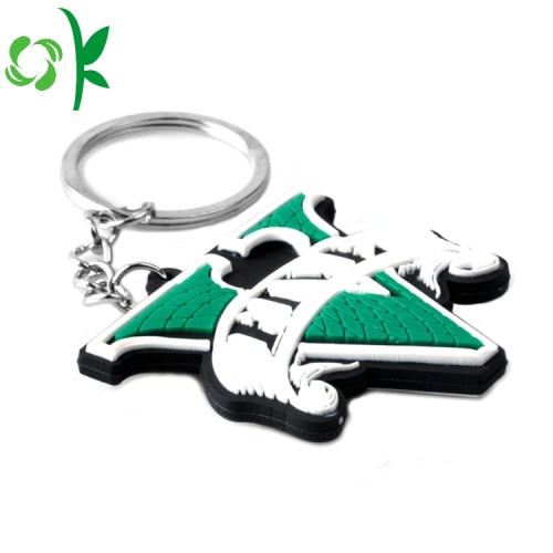 Kualitas Tinggi Terbaik Silcione Keychain Logo Kustom Keyring