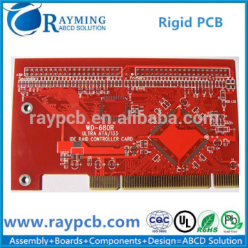 Red Soldermask Rigid pcb With Gold Finger