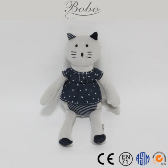 Cute Blue Velvet Cat Toy Baby Stuffed Toys