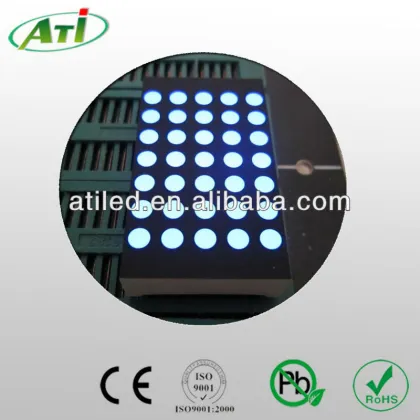 0.7 inch 5*7 led dot matrix display, green led dot matrix