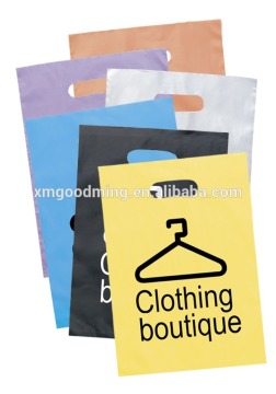 PE Punch hole Handle Die Cut Handle Plastic bag for clothing