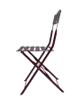 Krzesło składane z metalu na zewnątrz z wzorem wachlarzowym