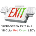 LED emergency light combo with exit sign