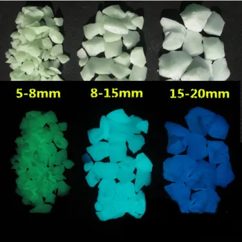 Free sample 24hours glow time blue green luminous gravel pebble stone