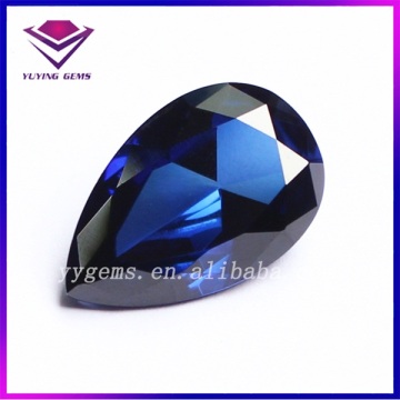 Synthetic Sapphire Blue Corundum Pear Shape Man Made Corundum Sapphire Prices
