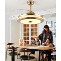 Golden color invisible ceiling fan with light