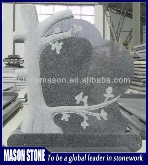 granite tree carving headstone