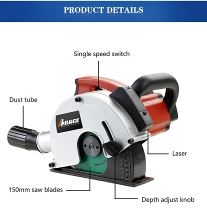 125mm 1700w Concrete Cutting Wall Chaser Tool