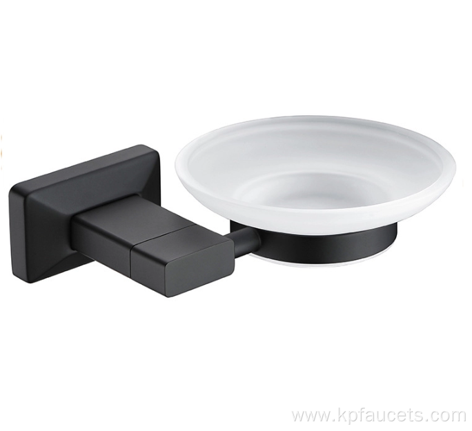 Hotel Wall Mounted Matte Black Accessories Set