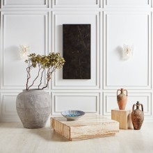 Simple Travertine Square Marble Coffee Table