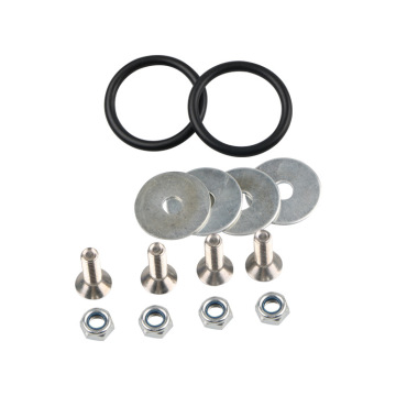 Double gasket and screw for car bumper hatch