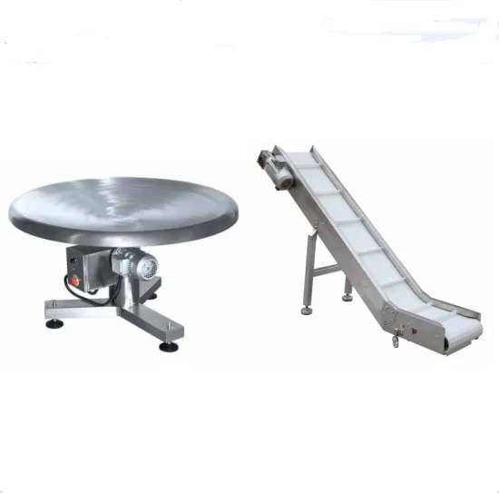 Speed Adjustable 304SS 1.2M Rotary Collecting Accumulation Packing Table with Food Conveyor Belt