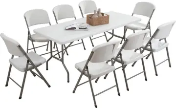 Factory Sale 8 People White HDPE Outdoor Table