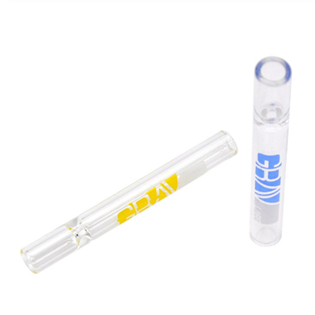 Custom Glass One Hitter Chillum Pipe mit Stopper