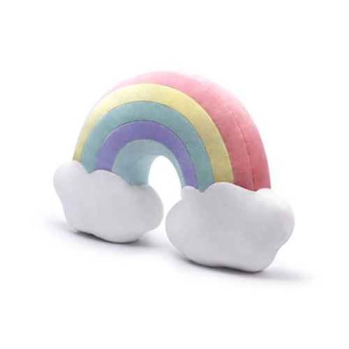Creative rainbow cloud plush throw pillow